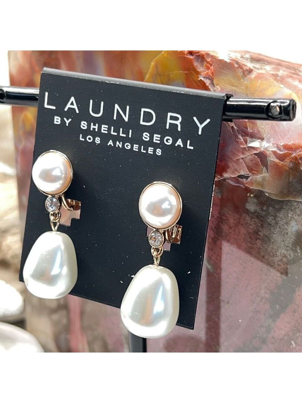 Earrings Laundry by Shelli Segal $18 ea / 3 for $30 Gold & Faux Pearl - Picture 2 of 8